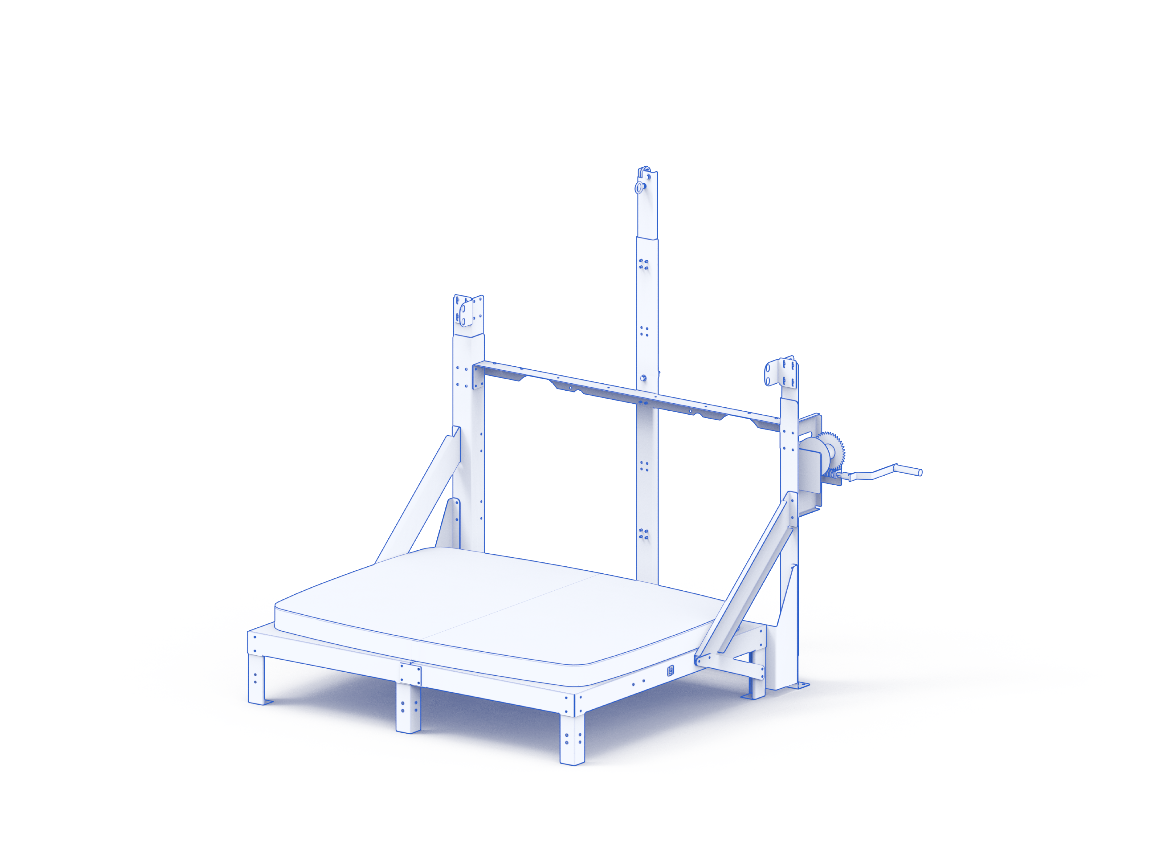 Place bottom slab onto stand