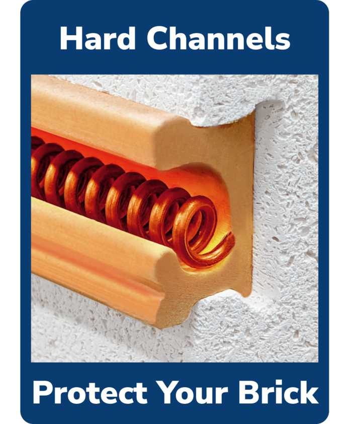 Hard channels for kiln