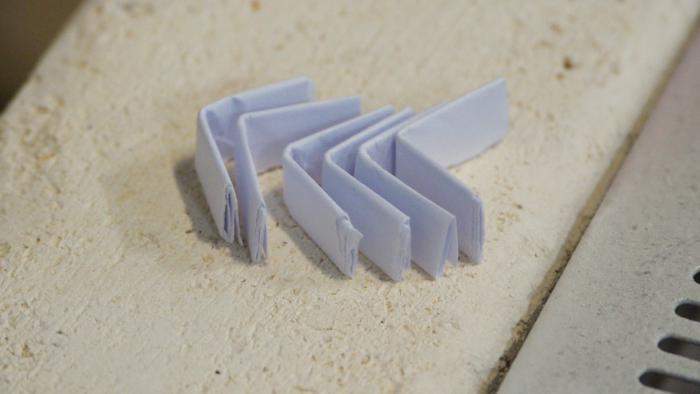 folded paper strips 