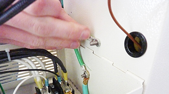 reattach ground wire