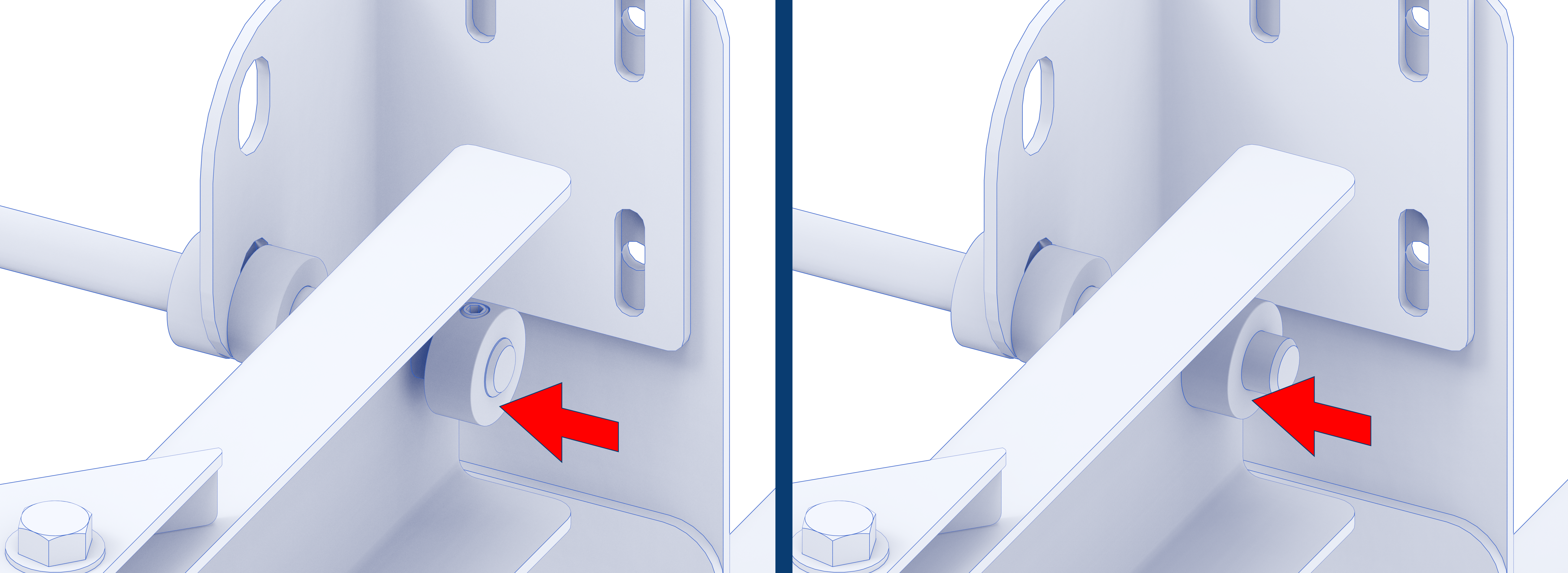 ensure shaft collars are flush before tightening