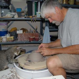 Artist on Pottery Wheel