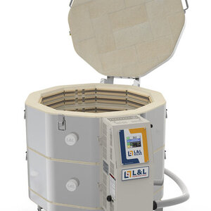 e23S-JH Crystalline kiln - lid open